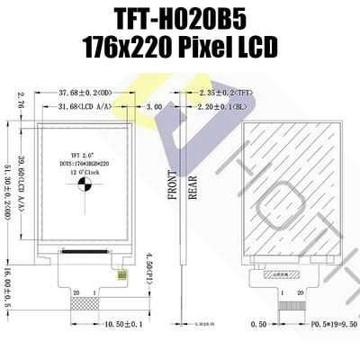 Mô-đun màn hình LCD 2 inch IPS 176x220 TFT/LCD 128x160 pixel/TFT-H020B5QCTST2N20