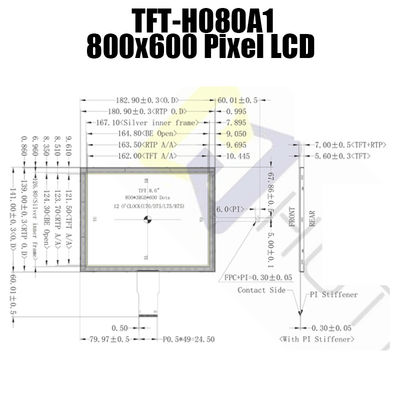 Màn hình mô-đun LCD 8.0 inch 800x600 Nhà sản xuất màn hình công nghiệp