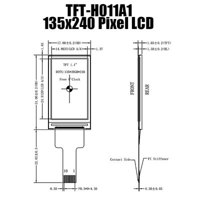 Màn hình LCD SPI TFT 1.14 inch Màn hình IPS Panel 135x240 cho các thiết bị thông minh